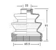 Пыльник, приводной вал BORG & BECK BCB2712