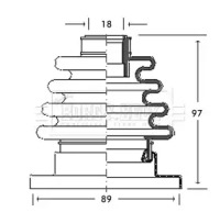 Пыльник, приводной вал BORG & BECK BCB2720