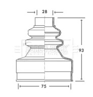 Пыльник, приводной вал BORG & BECK BCB2738