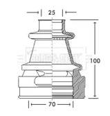 Пыльник, приводной вал BORG & BECK BCB2772