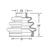 Пыльник, приводной вал BORG & BECK BCB2774