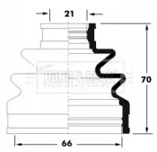 Пыльник, приводной вал BORG & BECK BCB6040