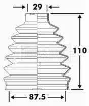 Пыльник, приводной вал BORG & BECK BCB6111