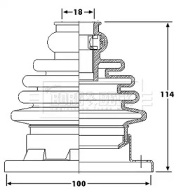 Пыльник BORG & BECK BCB6184