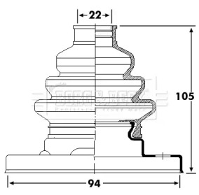 Пыльник BORG & BECK BCB6238