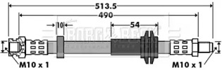 Тормозной шланг BORG & BECK BBH7423