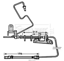 Тормозной шланг BORG & BECK BBH7552