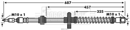 Тормозной шланг BORG & BECK BBH7847