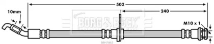 Тормозной шланг BORG & BECK BBH7865