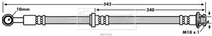 Тормозной шланг BORG & BECK BBH7866