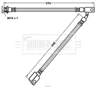 Тормозной шланг BORG & BECK BBH7919