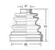 Пыльник, приводной вал BORG & BECK BCB2612