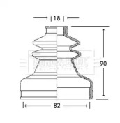 Пыльник, приводной вал BORG & BECK BCB2752