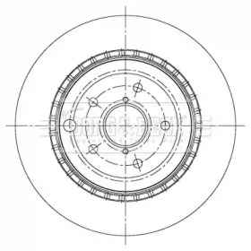 Тормозной диск BORG & BECK BBD5378