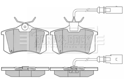 Комплект тормозных колодок BORG & BECK BBP2445