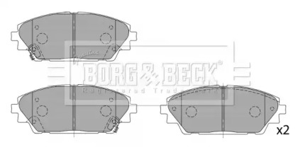 Комплект тормозных колодок BORG & BECK BBP2454