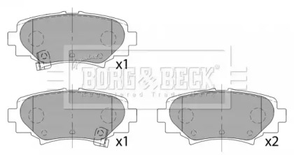 Комплект тормозных колодок BORG & BECK BBP2458