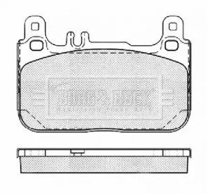 Комплект тормозных колодок BORG & BECK BBP2461