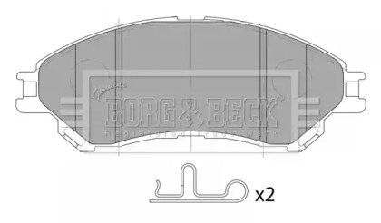 Комплект тормозных колодок BORG & BECK BBP2465