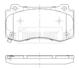 Комплект тормозных колодок BORG & BECK BBP2474