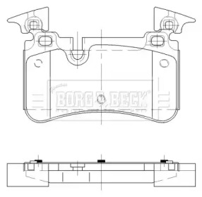 Комплект тормозных колодок BORG & BECK BBP2482