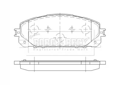 Комплект тормозных колодок BORG & BECK BBP2485