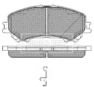 Комплект тормозных колодок BORG & BECK BBP2487