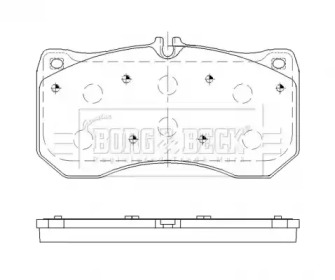 Комплект тормозных колодок BORG & BECK BBP2489