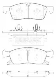 Комплект тормозных колодок BORG & BECK BBP2491