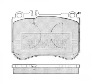 Комплект тормозных колодок BORG & BECK BBP2497