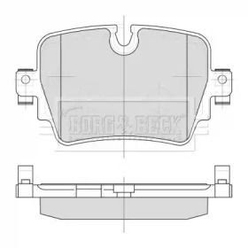 Комплект тормозных колодок BORG & BECK BBP2502