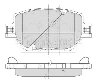 Комплект тормозных колодок BORG & BECK BBP2504