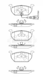 Комплект тормозных колодок BORG & BECK BBP2511