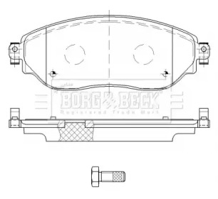 Комплект тормозных колодок BORG & BECK BBP2515