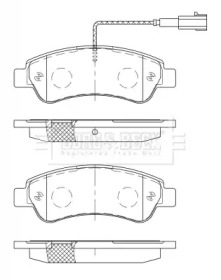 Комплект тормозных колодок BORG & BECK BBP2524