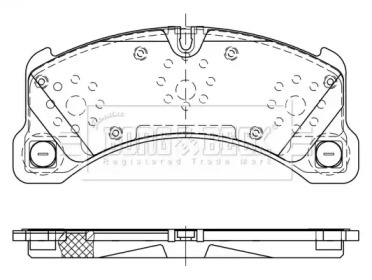 Комплект тормозных колодок BORG & BECK BBP2525