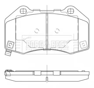 Комплект тормозных колодок BORG & BECK BBP2528