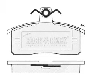 Комплект тормозных колодок BORG & BECK BBP2545