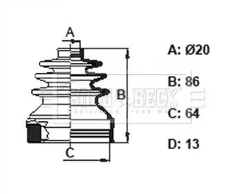 Пыльник BORG & BECK BCB6157