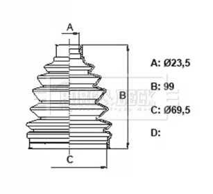 Пыльник BORG & BECK BCB6166