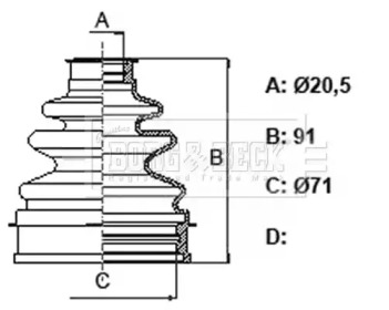 Пыльник BORG & BECK BCB6349