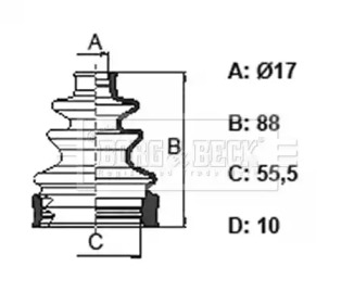 Пыльник BORG & BECK BCB6365