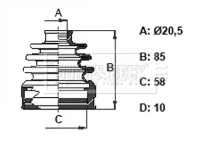 Пыльник BORG & BECK BCB6371