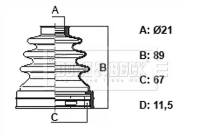 Пыльник BORG & BECK BCB6402