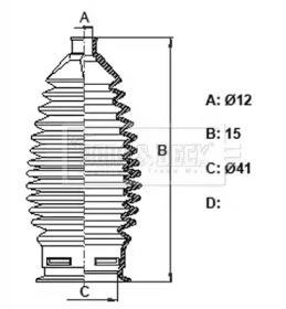 Пыльник, рулевое управление BORG & BECK BSG3444