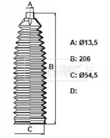 Пыльник, рулевое управление BORG & BECK BSG3446