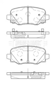 Комплект тормозных колодок BORG & BECK BBP2521