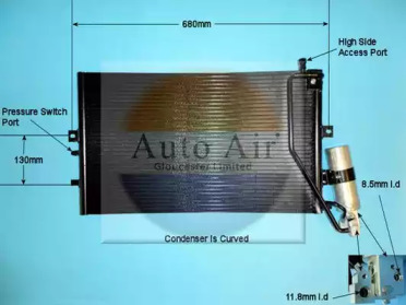 Конденсатор, кондиционер AUTO AIR GLOUCESTER 16-1324A