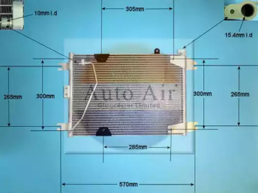 Конденсатор, кондиционер AUTO AIR GLOUCESTER 16-6104