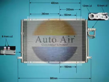 Конденсатор, кондиционер AUTO AIR GLOUCESTER 16-1077